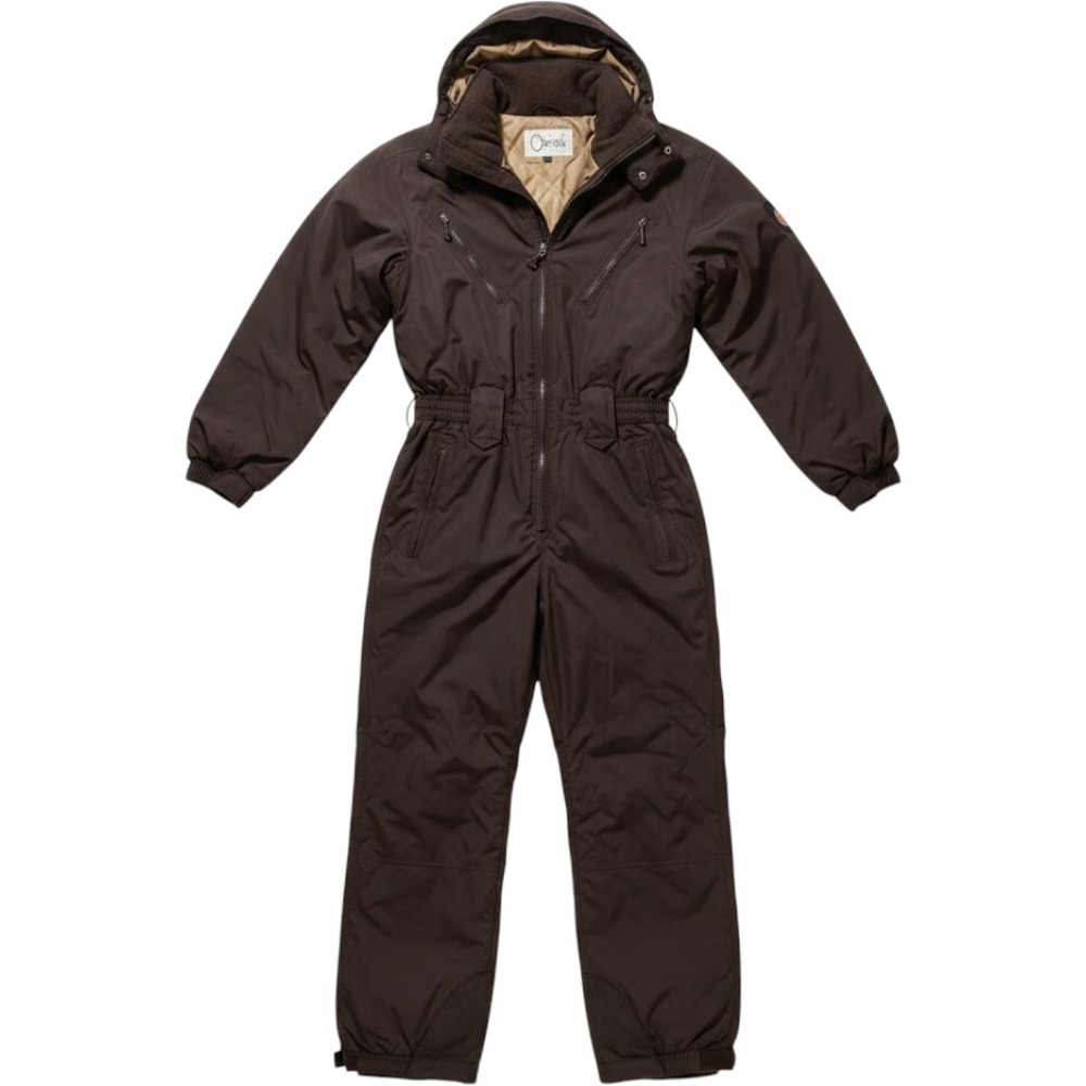 Vintage Obermeyer Brown One Piece Ski Suit Womens Insulated Snowsuit Hooded - Picture 2 of 10